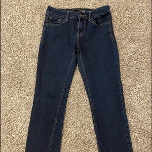 Express size 2S dark blue jeans. Straight leg